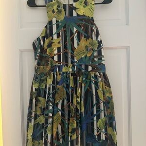 Topshop Dress with Green and Blue Floral Design